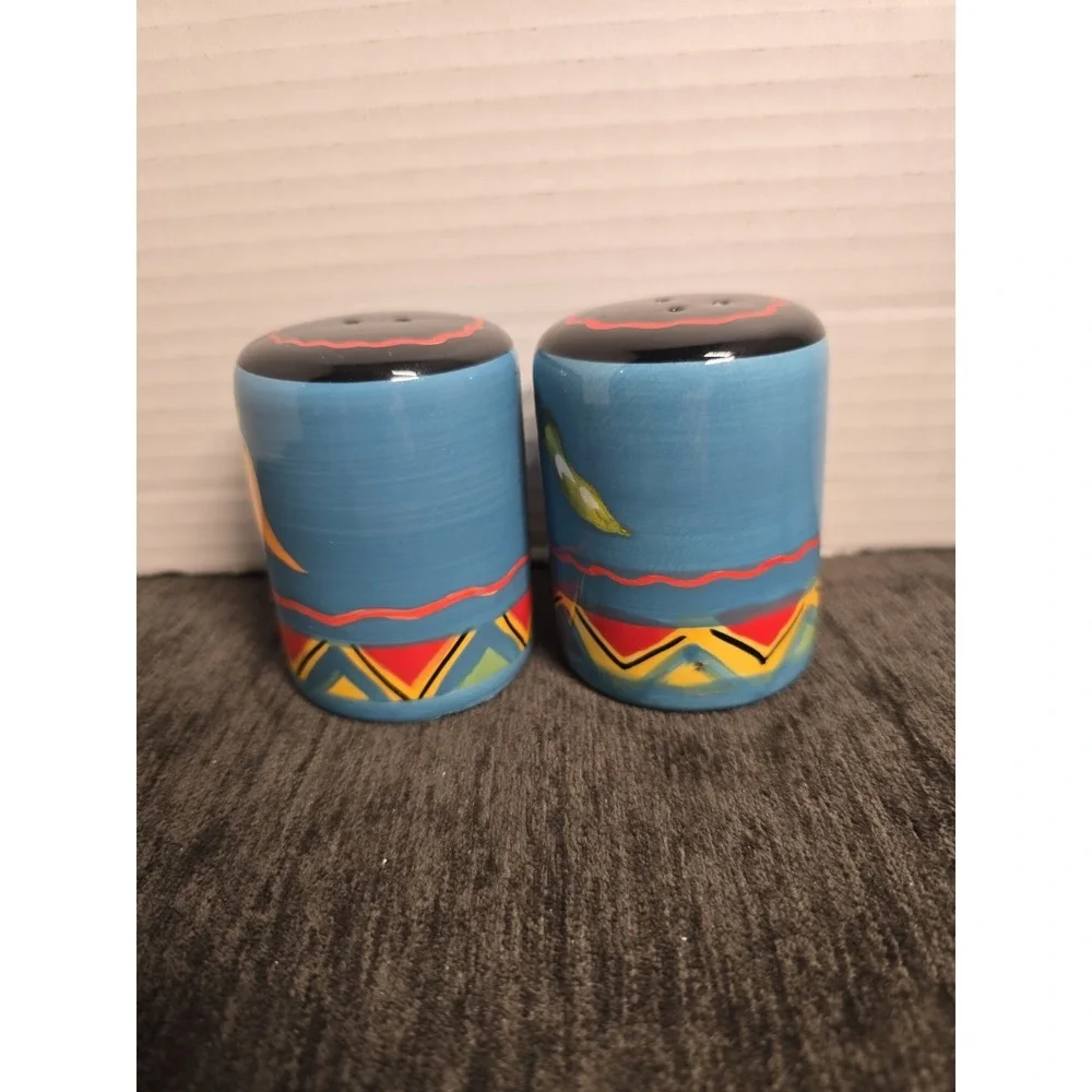 The Main Ingredients Salt & Pepper Shakers Southwestern Colorful Festive